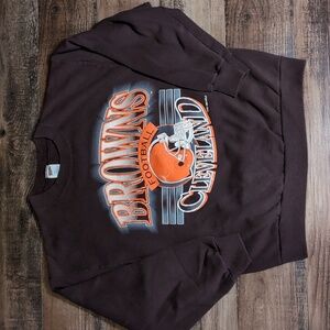 Vintage 1994 Trench Cleveland Browns Sweatshirt Crewneck Graphic Size Large